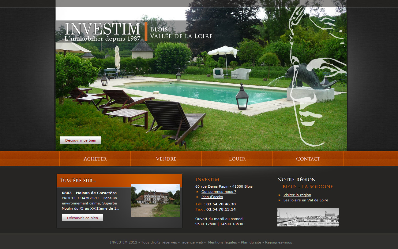 Site immobilier Investim