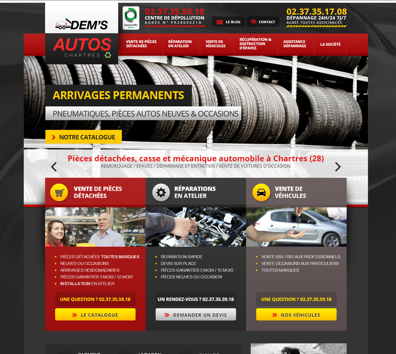 Un site wordpress pour Dem's Auto (Chartres)